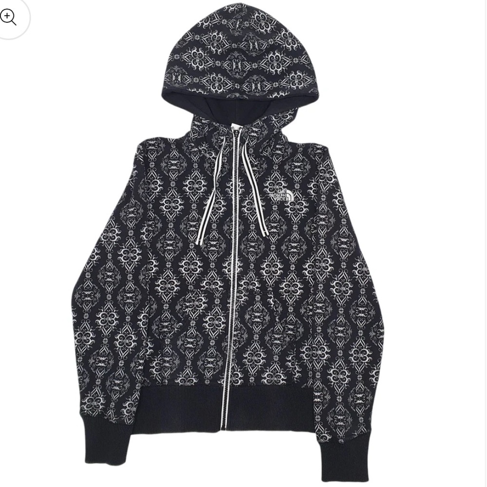 The North Face Ornate Buck Logo Full‑Zip Hoodie – Women’s Large